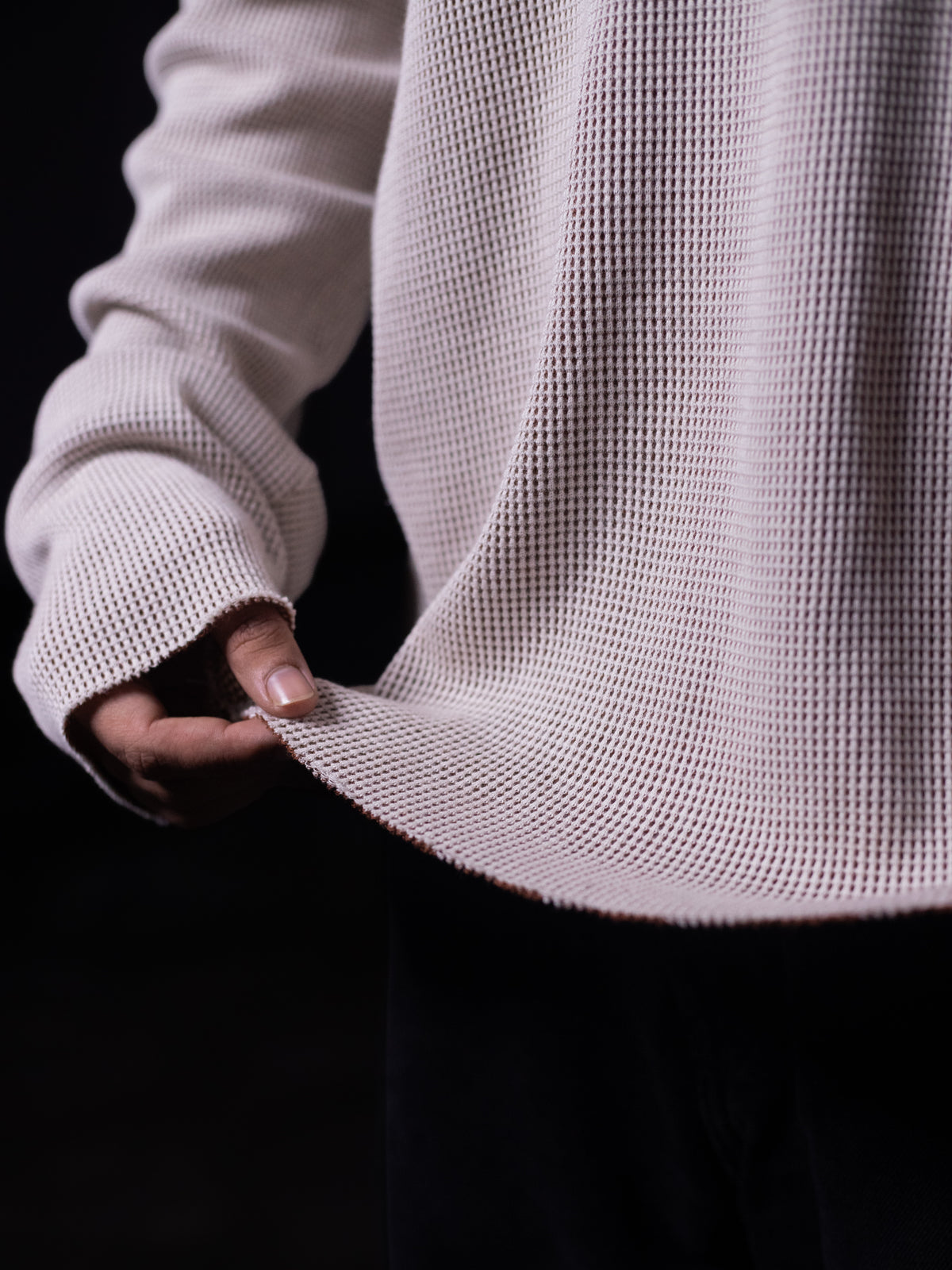 Long Sleeve "REVERSE BRICK" Waffle T-Shirt